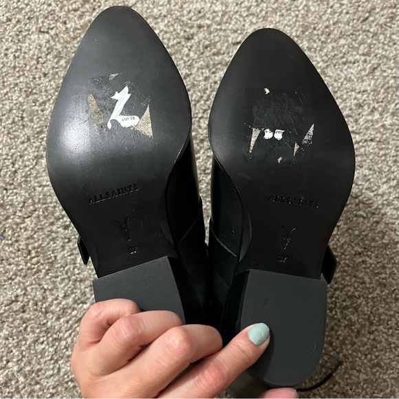 NEW All Saints Leather Katy Booties Black 7 - Picture 14 of 16